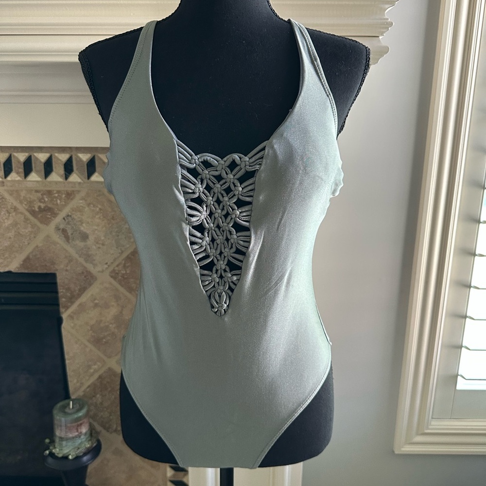 Tini Bikini One-Piece Swimsuit with Lace-Up Front